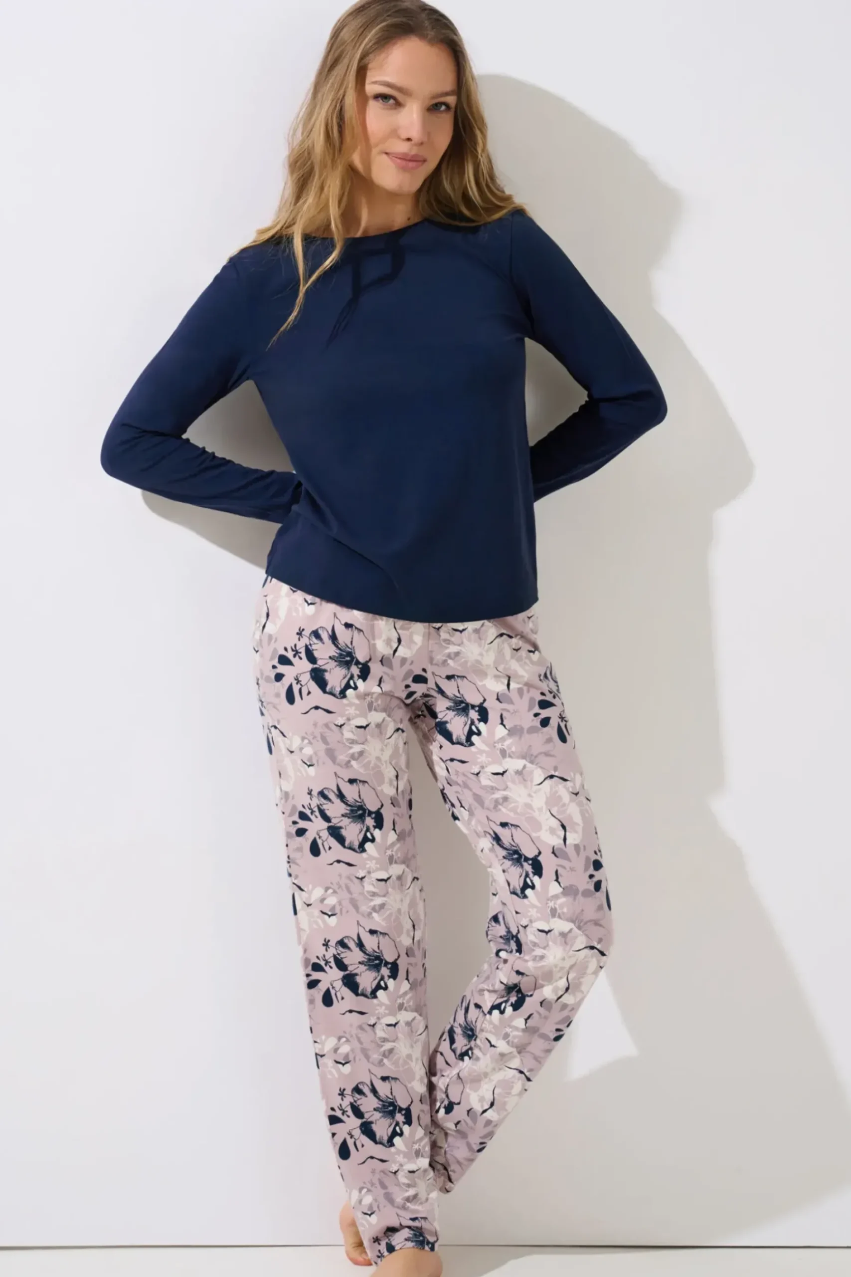 Sale Pyjama mit Schlafshirt und Hose »Ocean« Damen Pyjamas