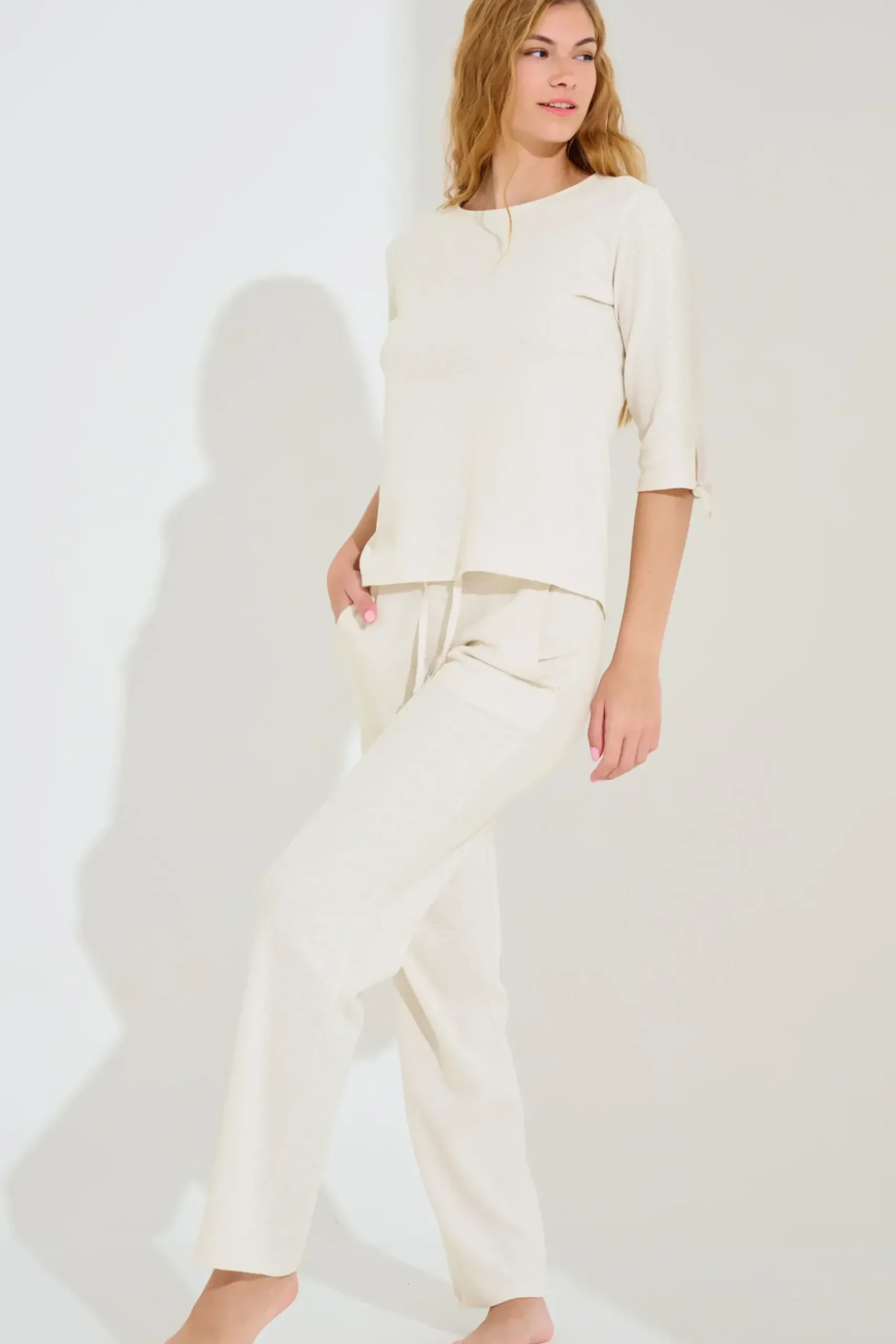 Online Pyjama mit Schlafshirt und Hose »Freely« - Homewear Damen Pyjamas