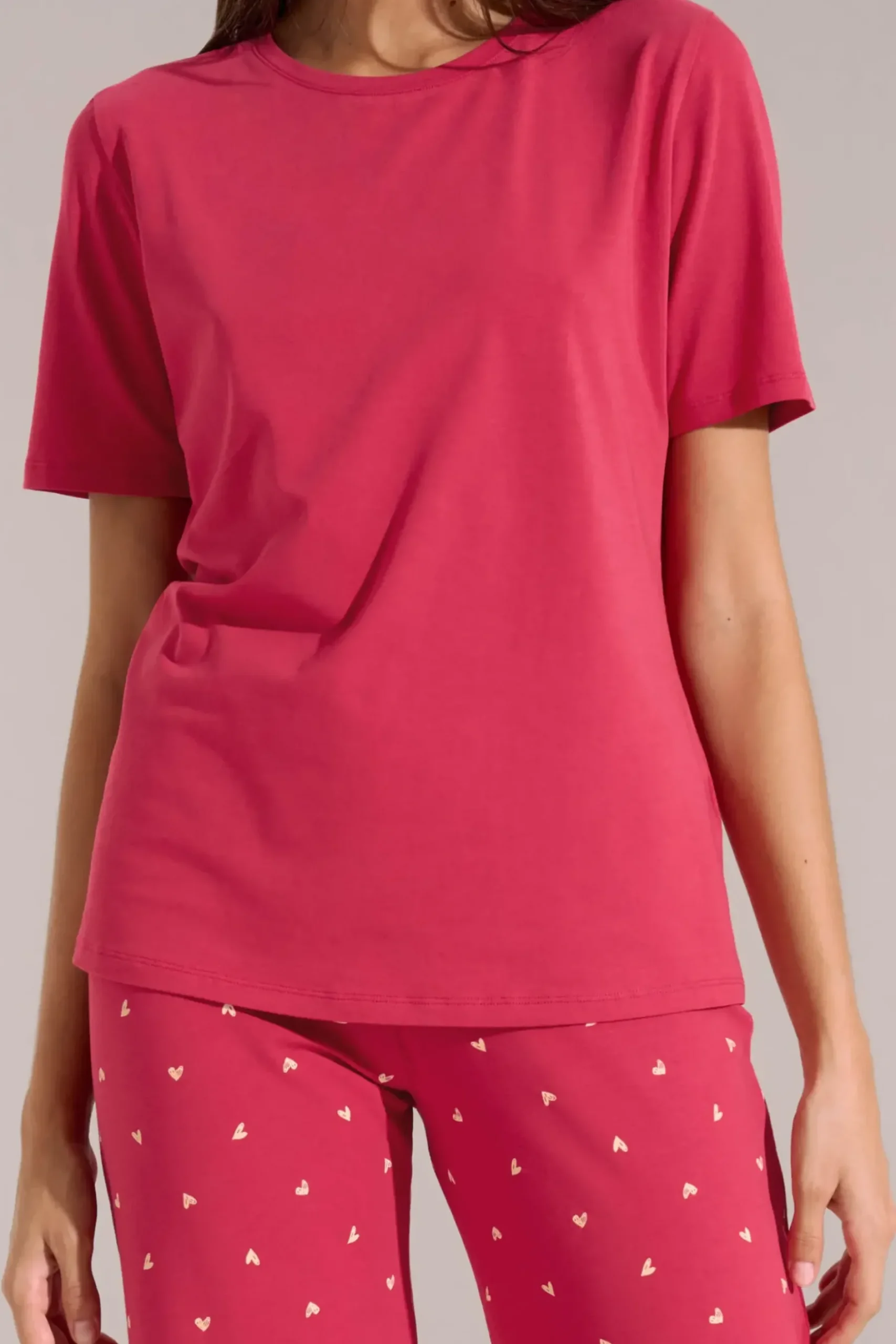 Discount Pyjama mit Schlafshirt und Hose »True Love« Damen Pyjamas