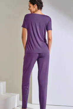 Online Pyjama mit Schlafshirt und Hose »Patricia« Damen Pyjamas