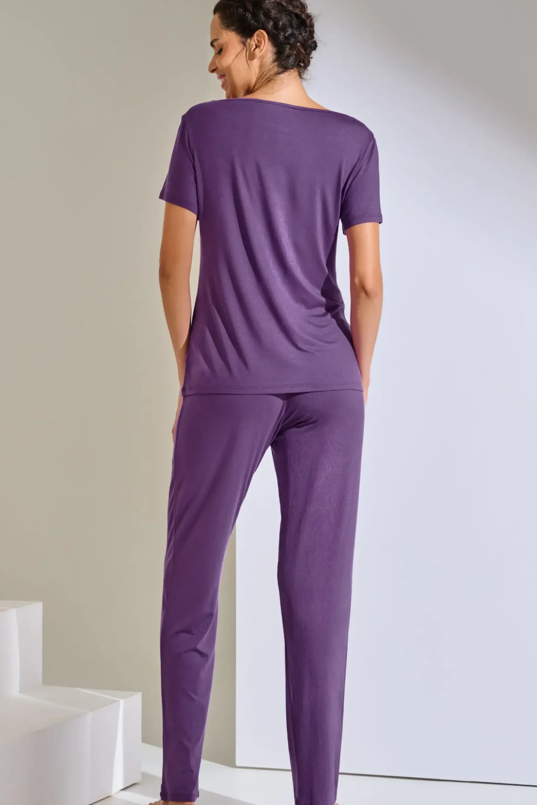 Online Pyjama mit Schlafshirt und Hose »Patricia« Damen Pyjamas