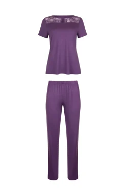 Online Pyjama mit Schlafshirt und Hose »Patricia« Damen Pyjamas