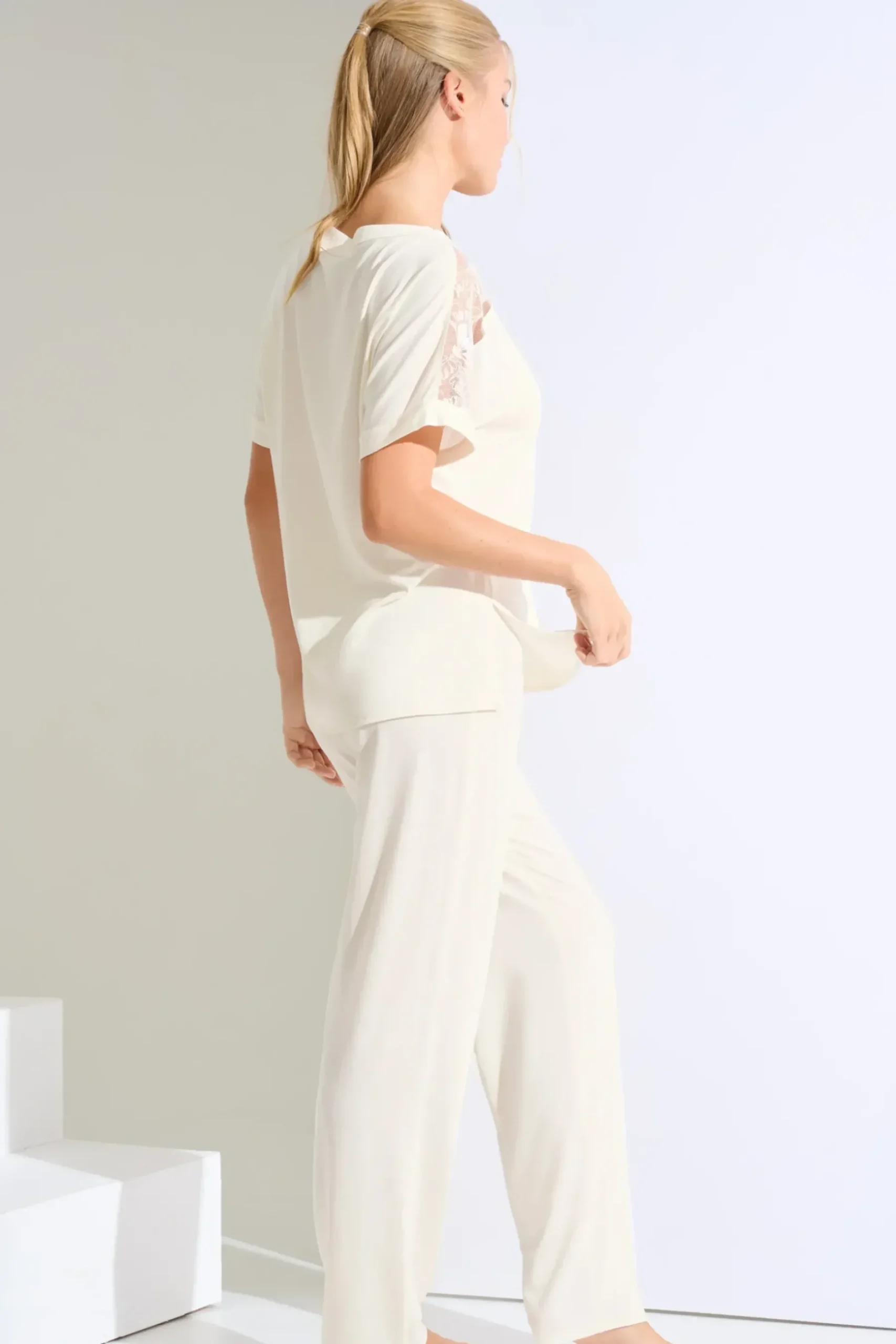 Discount Pyjama mit Schlafshirt und Hose »Eminence« Damen Pyjamas