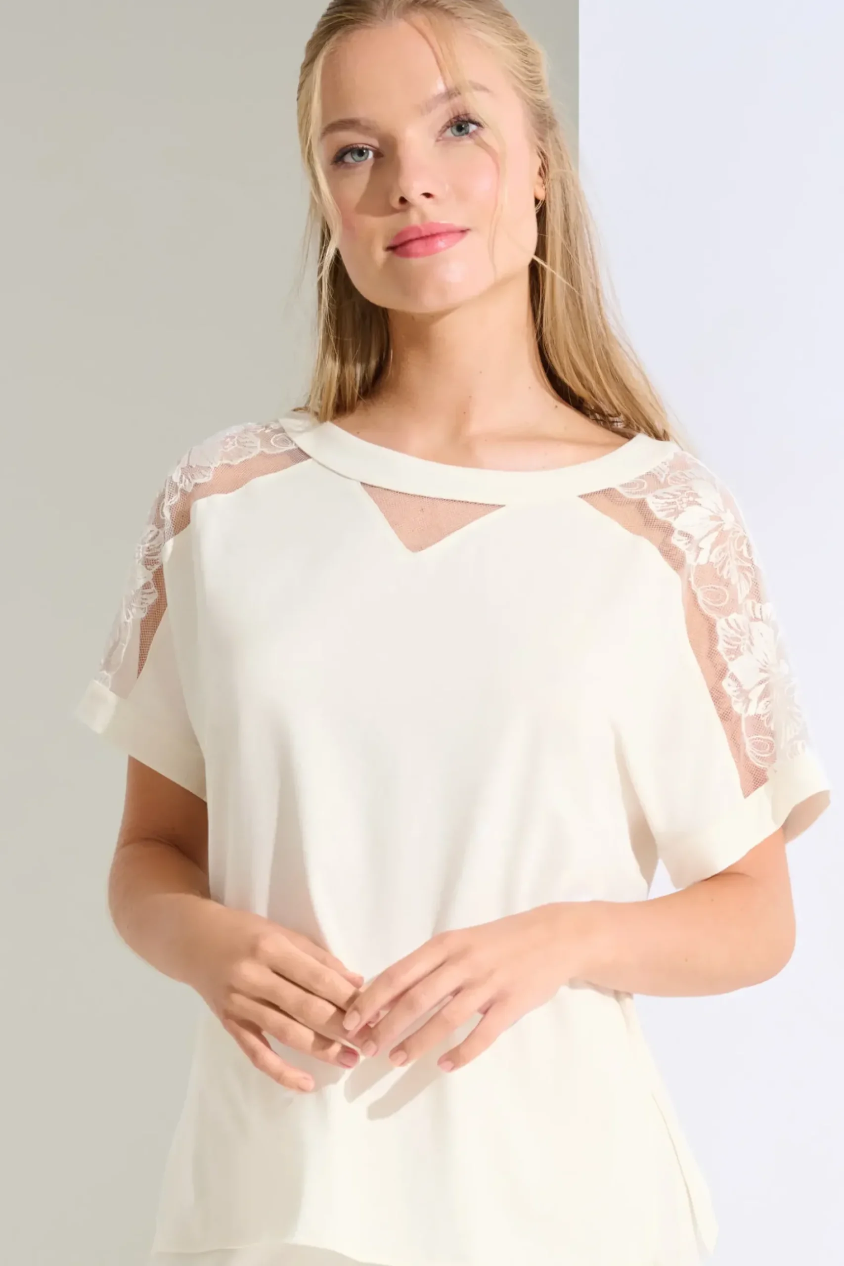 Discount Pyjama mit Schlafshirt und Hose »Eminence« Damen Pyjamas