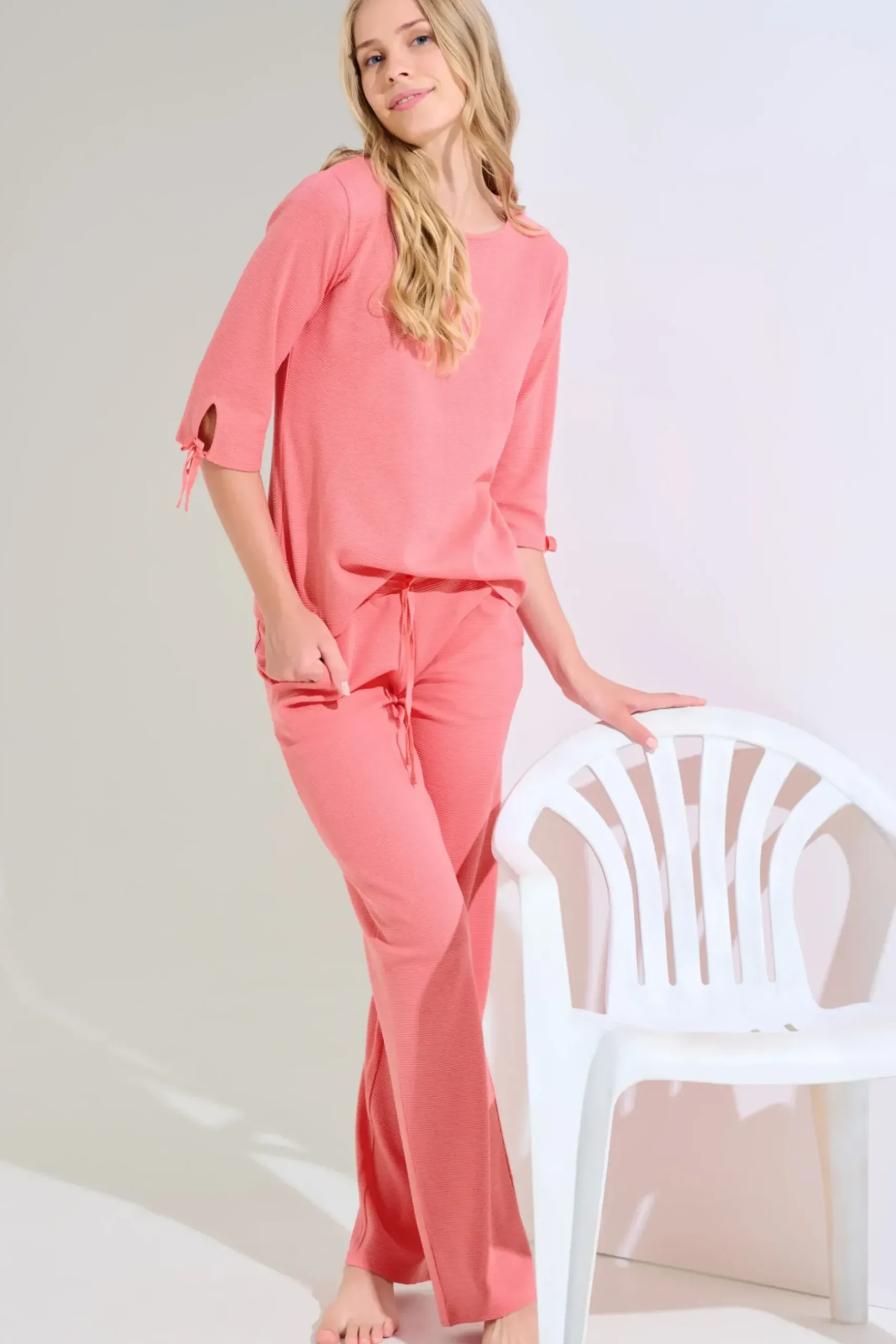 Sale Pyjama mit Schlafshirt und Hose »Freely« - Homewear Damen Pyjamas