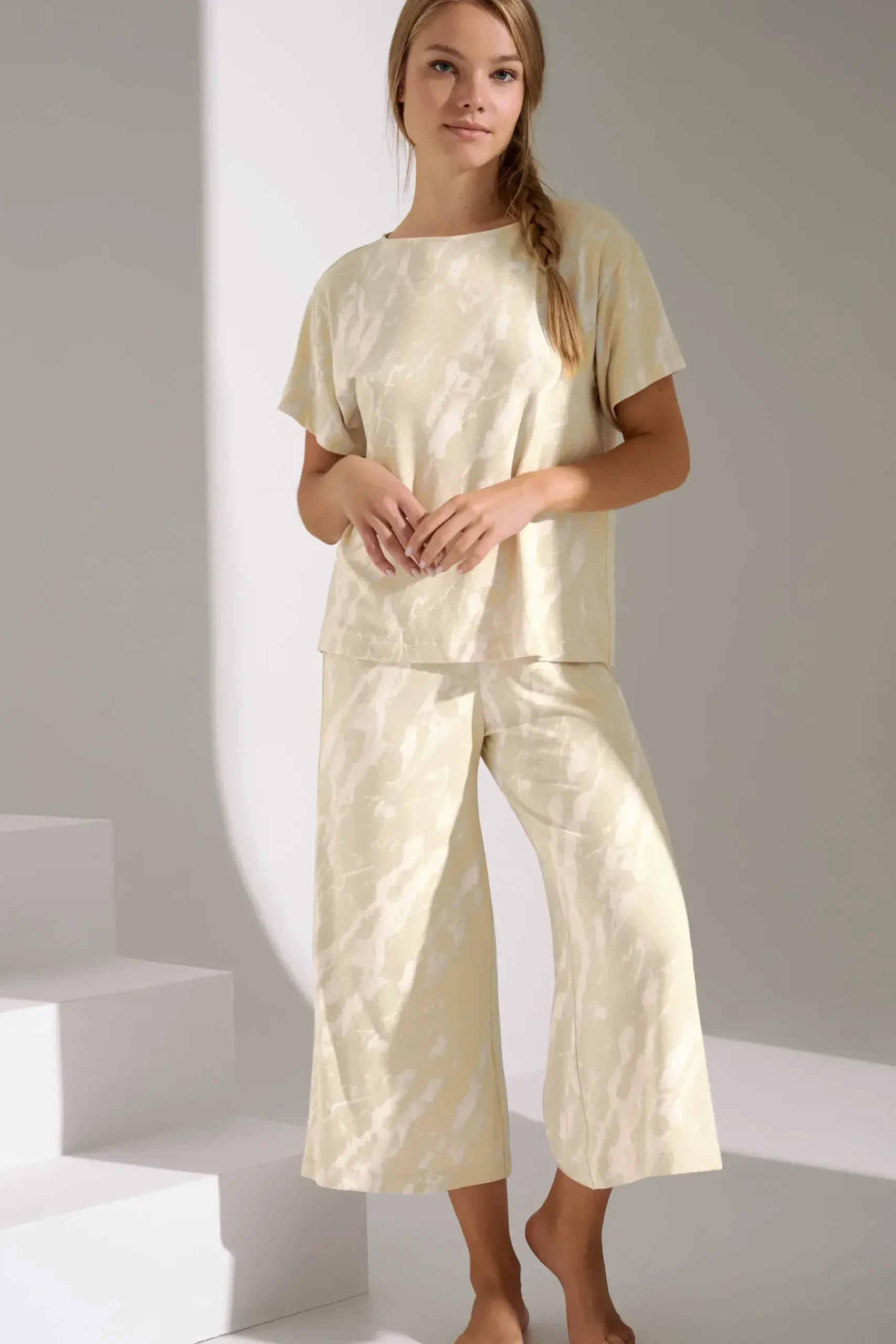 New Pyjama mit Schlafshirt und Hose »Naomi« Damen Pyjamas