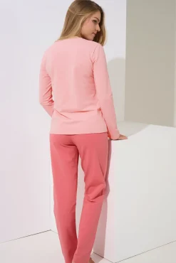 Outlet Pyjama mit Schlafshirt und Hose »Delightful« - Loungewear Damen Pyjamas