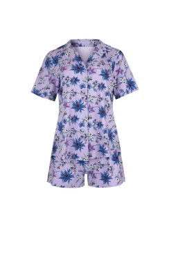 Online Pyjama mit Schlafshirt und Shorts »Flowers« Damen Pyjamas