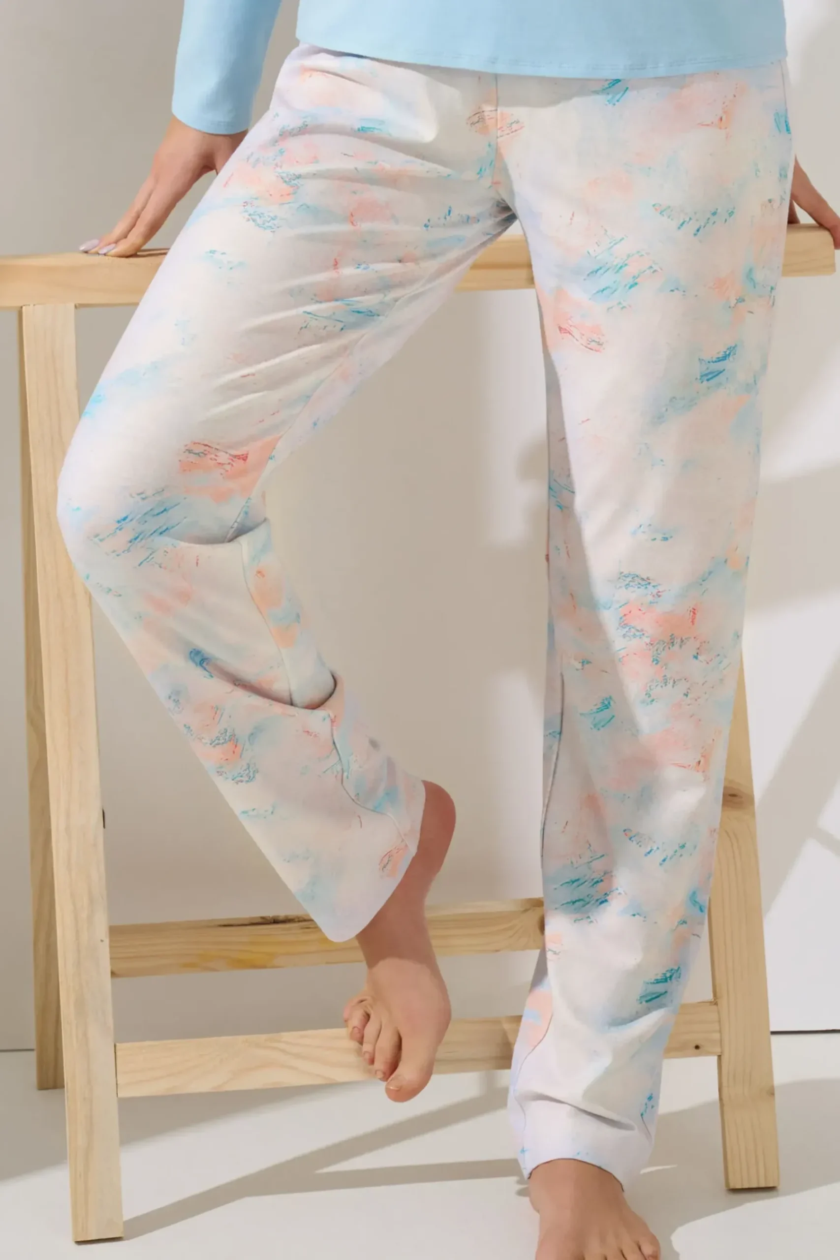 Online Pyjama mit Schlafshirt und Hose »Olena« Damen Pyjamas