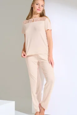 Clearance Pyjama mit Schlafshirt und Hose »Patricia« Damen Pyjamas