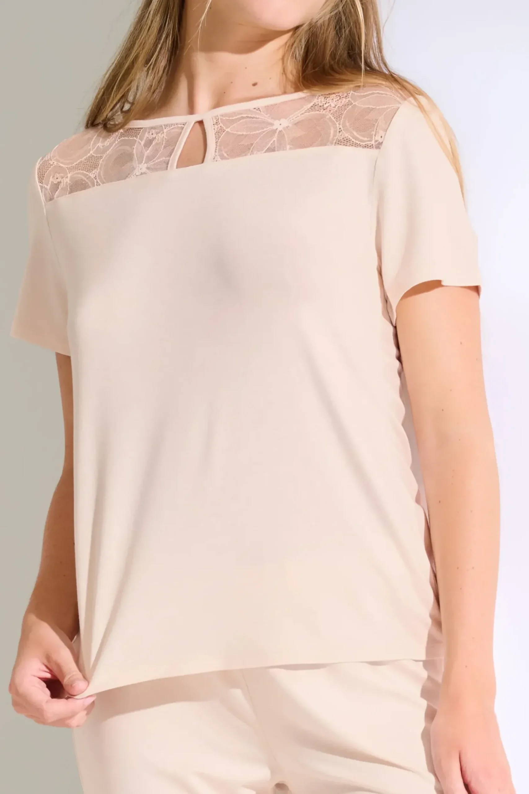 Clearance Pyjama mit Schlafshirt und Hose »Patricia« Damen Pyjamas