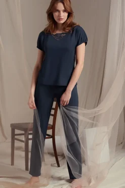 Fashion Pyjama mit Schlafshirt und Hose »Naty« Damen Pyjamas