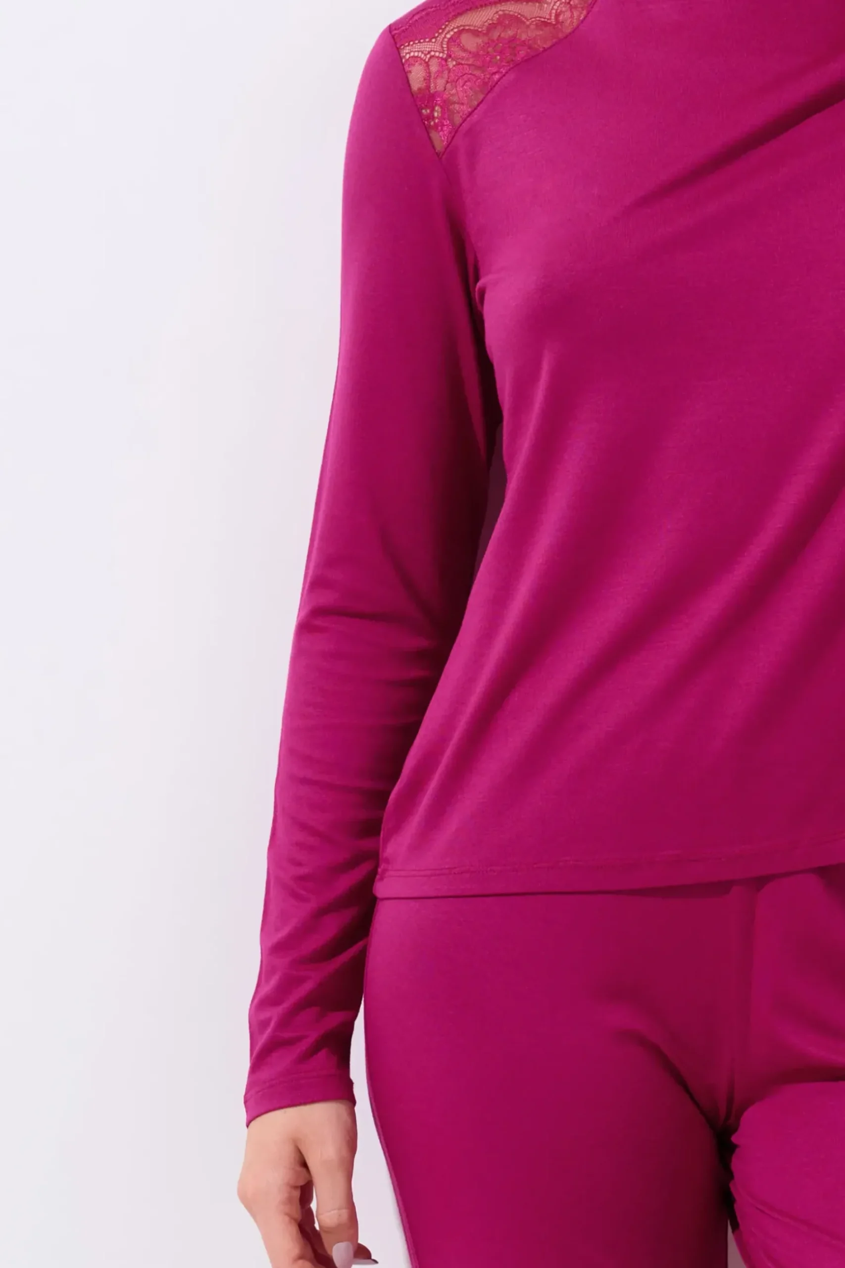 Online Pyjama mit Schlafshirt und Hose »Evelyn« Damen Pyjamas