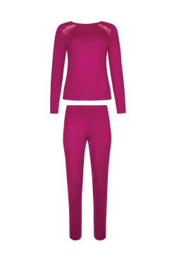 Online Pyjama mit Schlafshirt und Hose »Evelyn« Damen Pyjamas