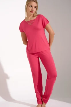 Fashion Pyjama mit Schlafshirt und Hose »Naty« Damen Pyjamas