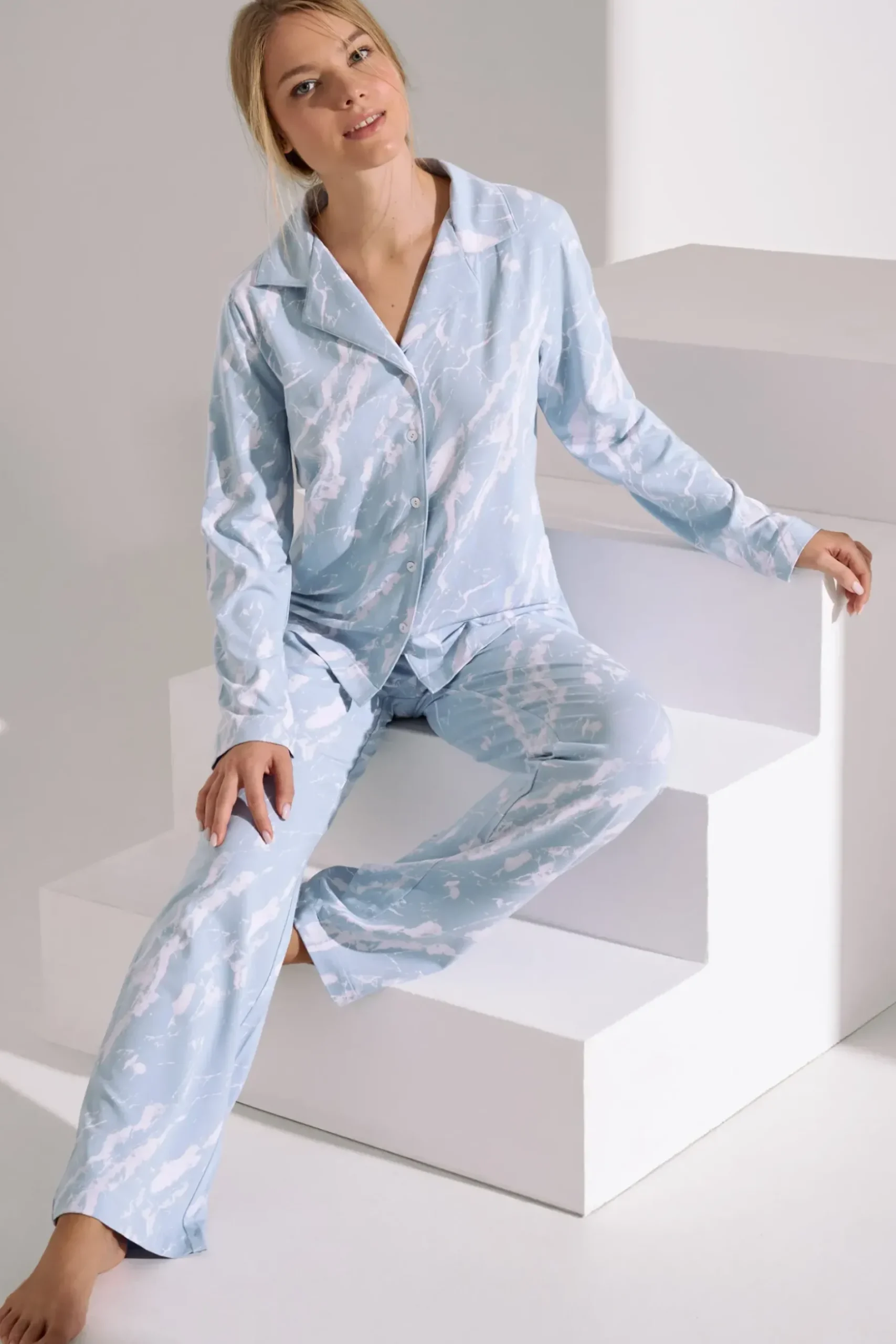 New Pyjama mit Schlafshirt und Hose »Naomi« Damen Pyjamas