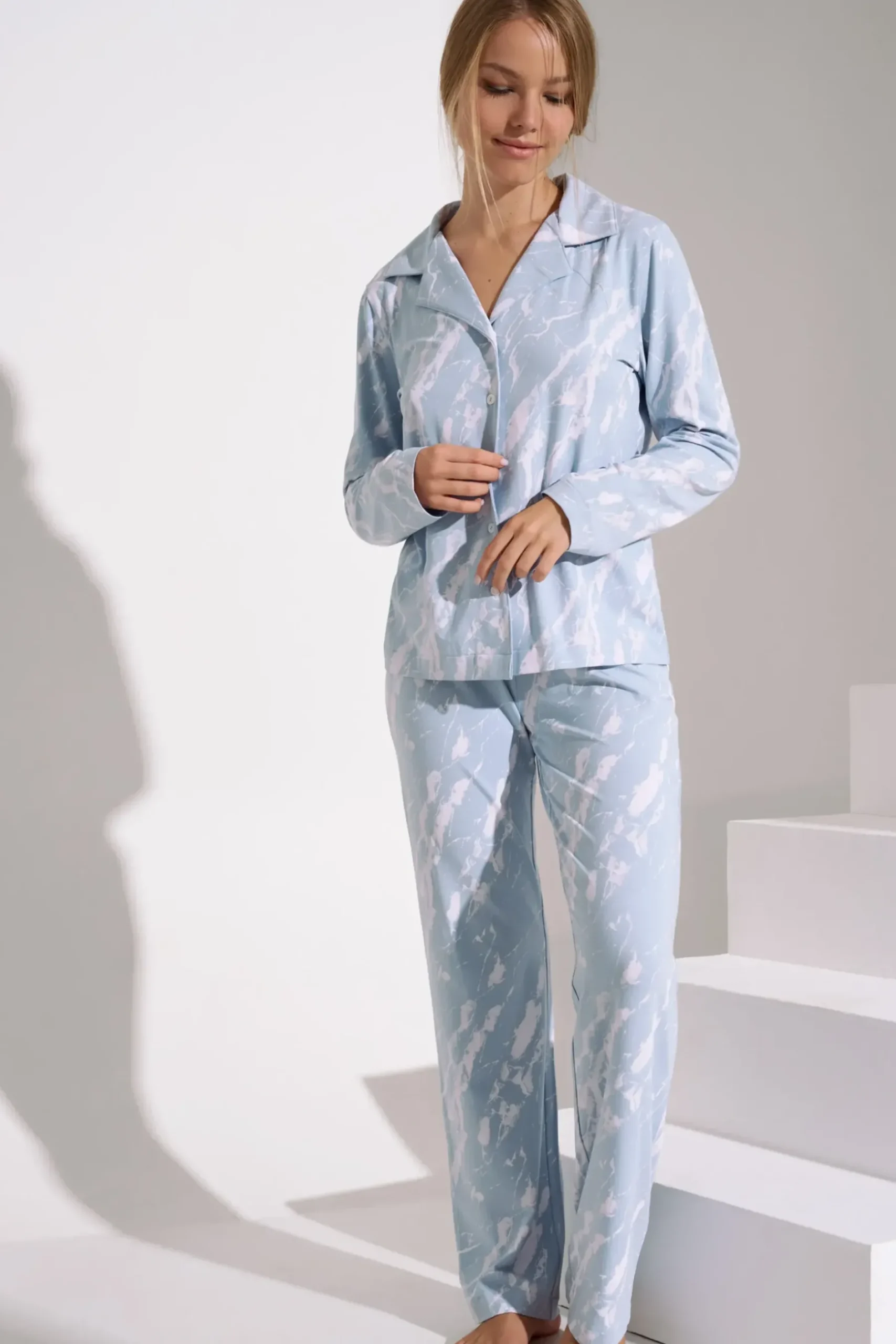 New Pyjama mit Schlafshirt und Hose »Naomi« Damen Pyjamas
