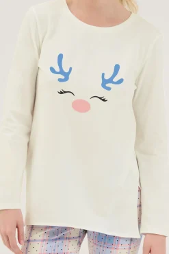 Discount Pyjama mit Schlafshirt und Leggings »Holiday« Damen Pyjamas