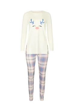 Discount Pyjama mit Schlafshirt und Leggings »Holiday« Damen Pyjamas