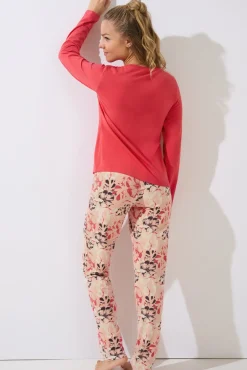 New Pyjama mit Schlafshirt und Hose »Ocean« Damen Pyjamas