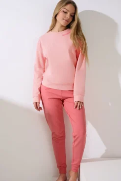 Outlet Pyjama mit Schlafshirt und Hose »Delightful« - Loungewear Damen Pyjamas