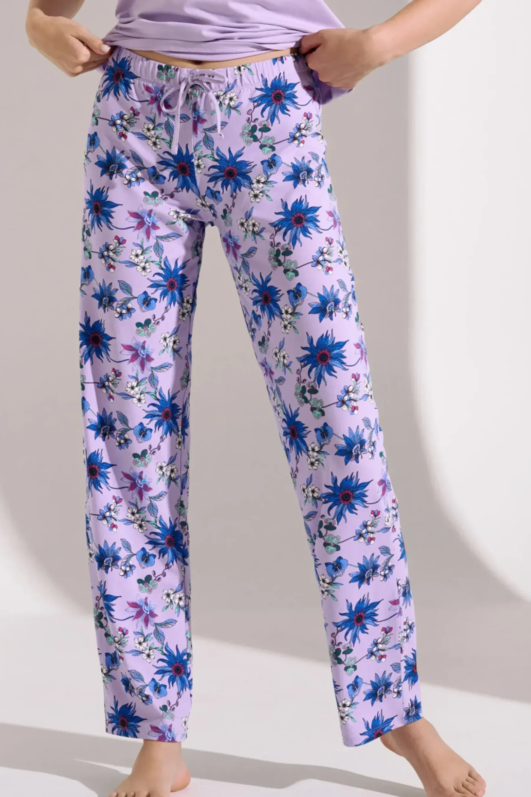 Clearance Pyjama mit Schlafshirt und Hose »Flowers« Damen Pyjamas