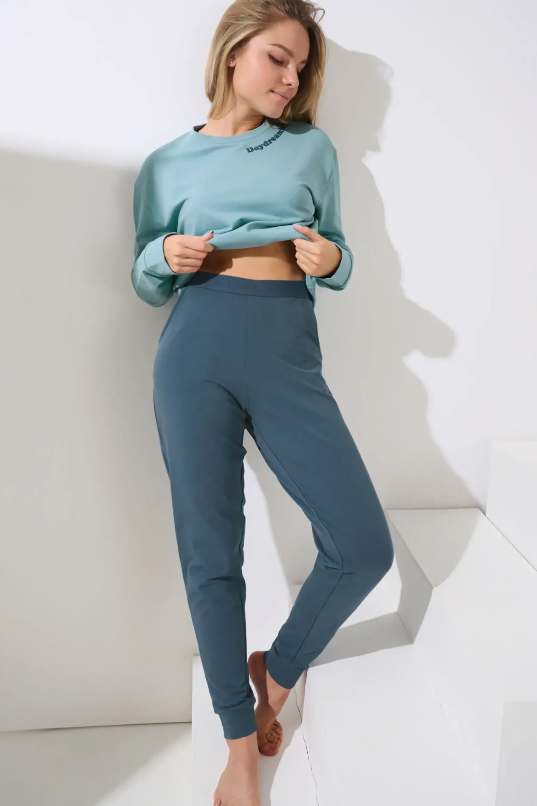 Fashion Pyjama mit Schlafshirt und Hose »Delightful« - Loungewear Damen Pyjamas