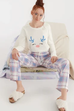 Hot Pyjama mit Schlafshirt und Hose »Holiday« Damen Pyjamas
