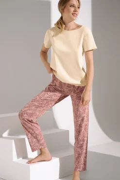 Online Pyjama mit Schlafshirt und Hose »Nina« Damen Pyjamas