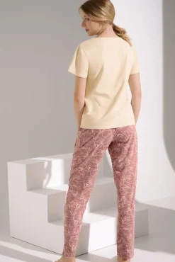 Online Pyjama mit Schlafshirt und Hose »Nina« Damen Pyjamas