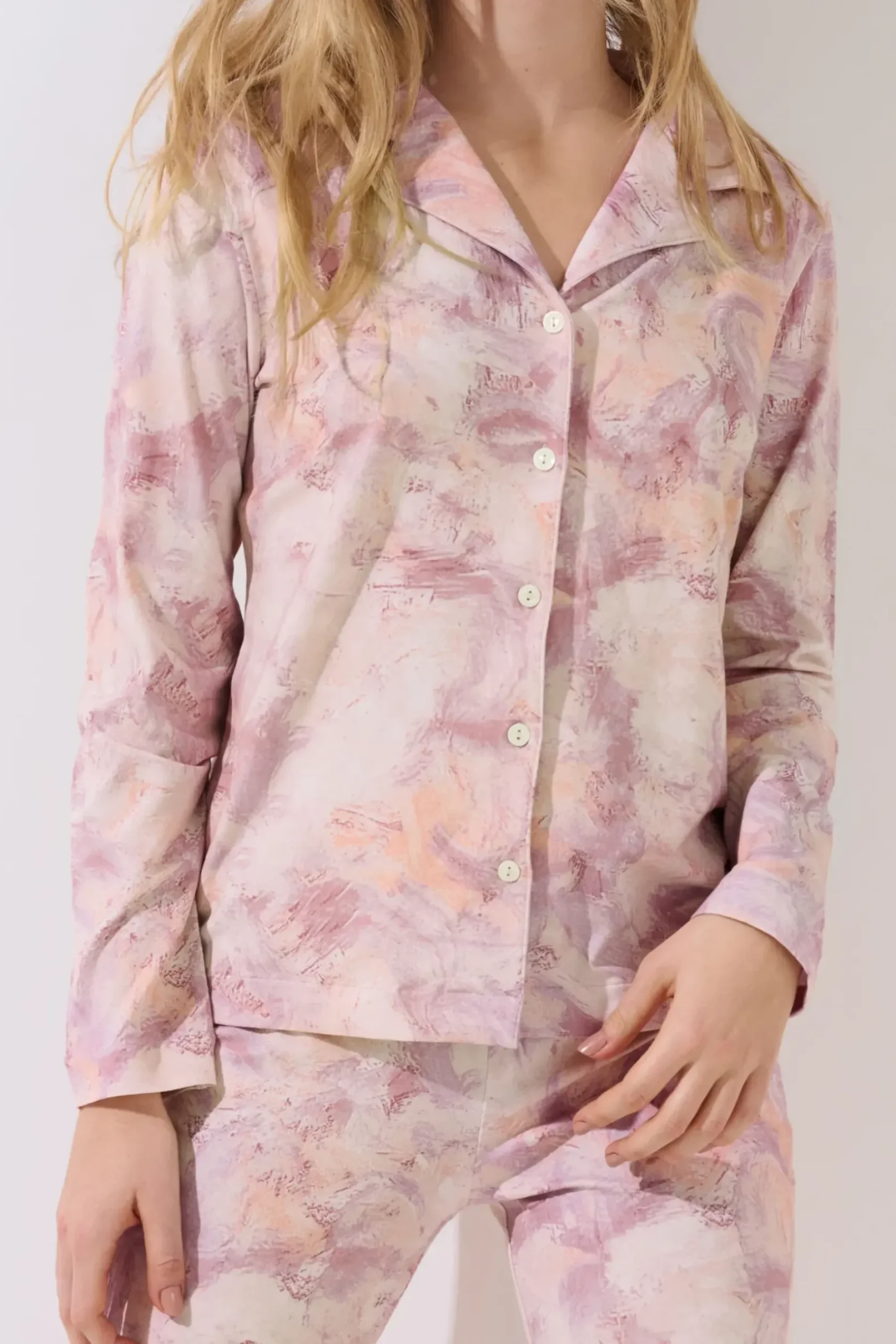 Online Pyjama mit Schlafshirt und Hose »Olena« Damen Pyjamas