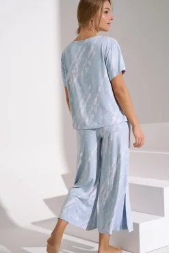 Online Pyjama mit Schlafshirt und Hose »Naomi« Damen Pyjamas