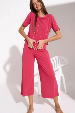 Outlet Pyjama mit Schlafshirt und Hose »True Love« Damen Pyjamas