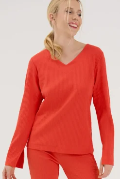 Clearance Pyjama Oberteil Langarm »Lucky« Damen Pyjamas